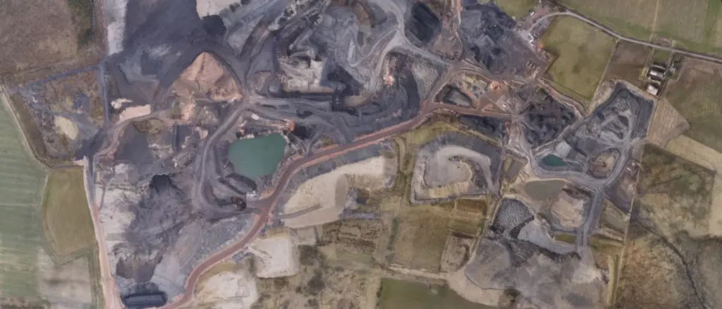 Image put together with UAV footage